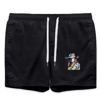 American Woman Western Country Tradition Culture - Swim Trunks - black - Front - AI Model Male 185 light (185cm)