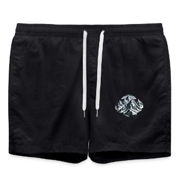 Montagnes Montagne Randonnée Sports extrêmes - Short de bain - noir - Devant - AI Model Male 185 light (185cm)