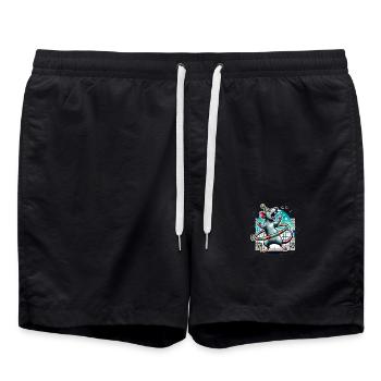 Rat chantant avec danse du cerceau - Short de bain - noir - Devant - AI Model Male 185 light (185cm)