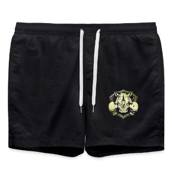 Boxer rhinocéros - Short de bain - noir - Devant - AI Model Male 185 light (185cm)