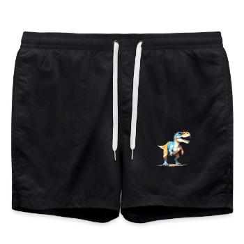 Art vectoriel de dinosaure avec illustration vibrante - Short de bain - noir - Devant - AI Model Male 185 light (185cm)