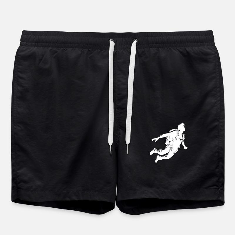 Cool skydiver skydiving - Swim Trunks - black