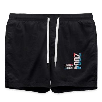 2004 Limitiertes Geburtstagsgeschenk 2004 - Badeshorts - Schwarz - Vorne - AI Model Male 185 light (185cm)