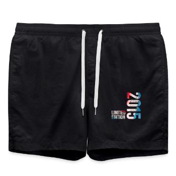 2015 Limited Edition Geburtstagsgeschenk 2015 - Badeshorts - Schwarz - Vorne - AI Model Male 185 light (185cm)