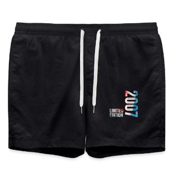 2007 Limited Edition 2007 Geburtstagsgeschenk - Badeshorts - Schwarz - Vorne - AI Model Male 185 light (185cm)