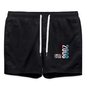 2008 Limited Edition Geburtstagsgeschenk 2008 - Badeshorts - Schwarz - Vorne - AI Model Male 185 light (185cm)