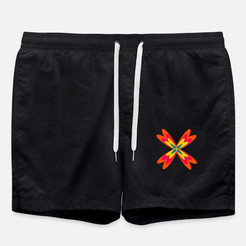 Abstract from three different patterns - Swim Trunks - black