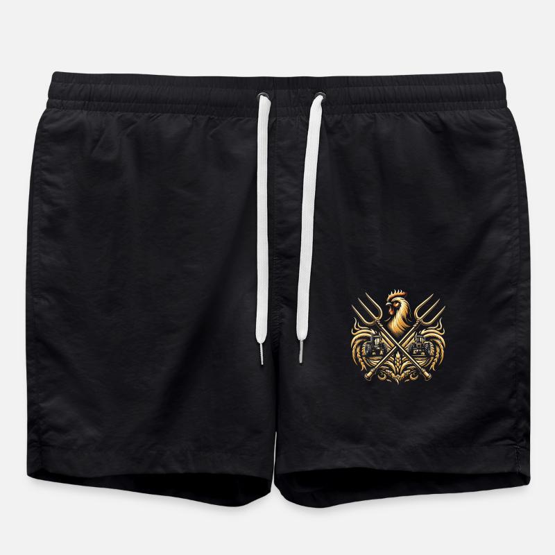 Farmer Logo - Swim Trunks - black