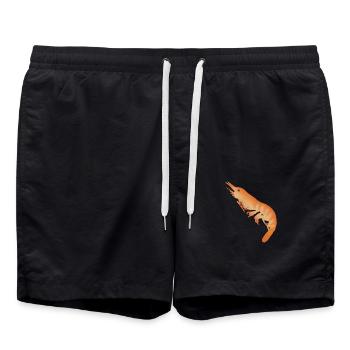 Garnele - Badeshorts - Schwarz - Vorne - AI Model Male 185 light (185cm)