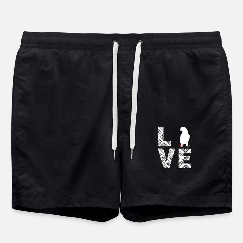 Perroquet gris d’Afrique Amour - Short de bain - noir