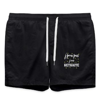 I Can't Humor T-Shirt I'm Retired - Swim Trunks - black - Front - AI Model Male 185 light (185cm)