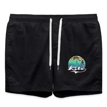 Kite Retro - Badeshorts - Schwarz - Vorne - AI Model Male 185 light (185cm)