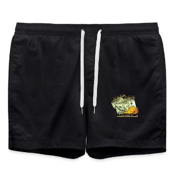 Meine Katze bringt die Mäuse nach Hause - Badeshorts - Schwarz - Vorne - AI Model Male 185 light (185cm)