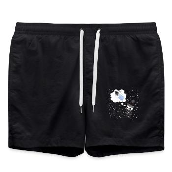 Warme Gedanken im Winter - Badeshorts - Schwarz - Vorne - AI Model Male 185 light (185cm)