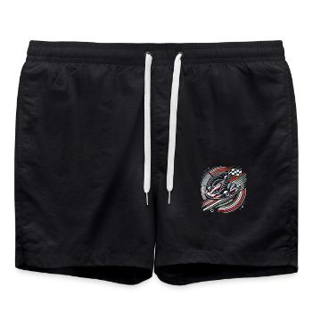 Kart Motorsport - Badeshorts - Schwarz - Vorne - AI Model Male 185 light (185cm)