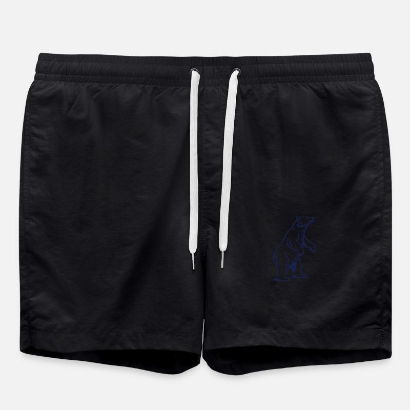 Bär steht stolz - Badeshorts - Schwarz