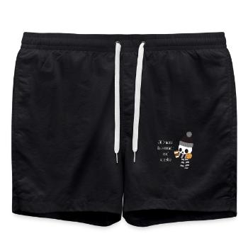 Alles, was ich brauche, ist Wärme und Snacks - Badeshorts - Schwarz - Vorne - AI Model Male 185 light (185cm)
