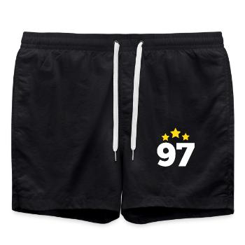 97 ans étoile - cadeau 97e anniversaire - Short de bain - noir - Devant - AI Model Male 185 light (185cm)