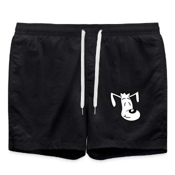 Dog Face Small Happy Puppy Pet - Swim Trunks - black - Front - AI Model Male 185 light (185cm)