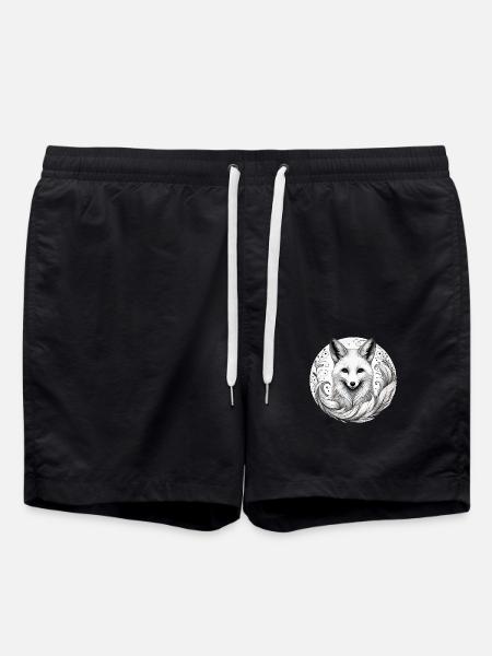 Friedlicher Fuchs - Badeshorts - Schwarz