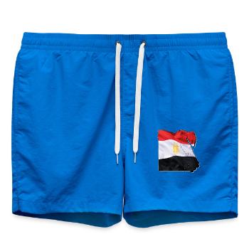 Ägypten Flagge in der Ägypten Landkarte - Badeshorts - Cobalt blue - Vorne