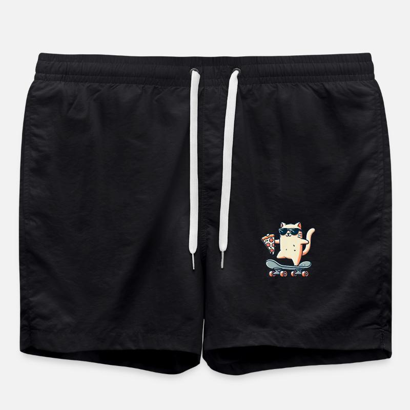 Pizzacat - Swim Trunks - black