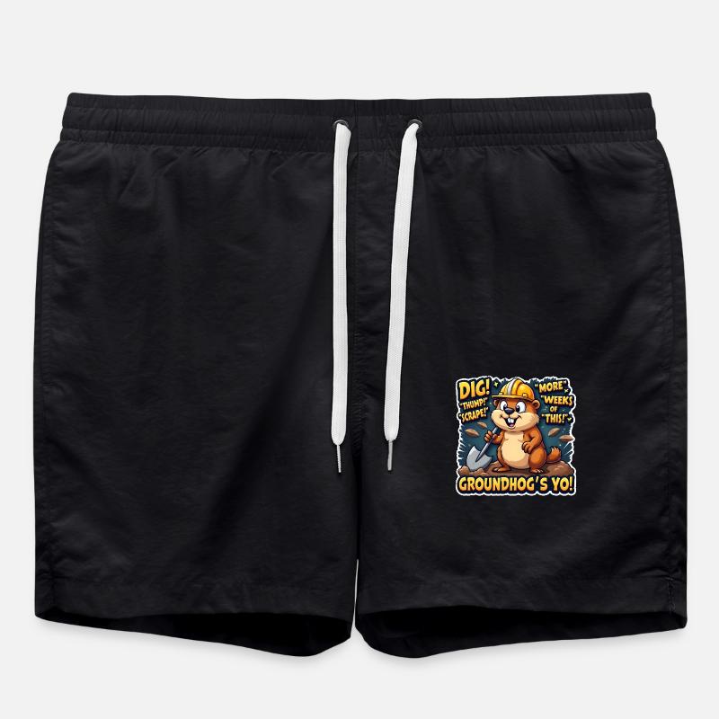 GROUNDHOG - Swim Trunks - black