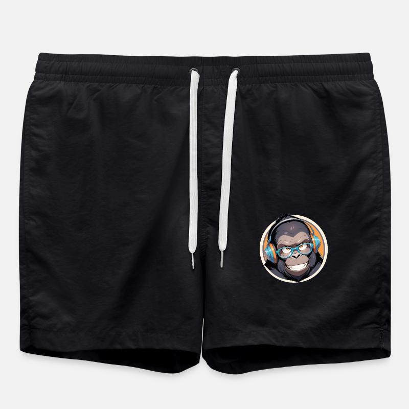 Happy Kong - Badeshorts - Schwarz