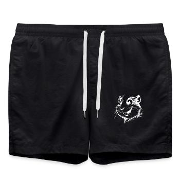 Portrait de cochon d’Inde mignon pour enfants - Short de bain - noir - Devant - AI Model Male 185 light (185cm)