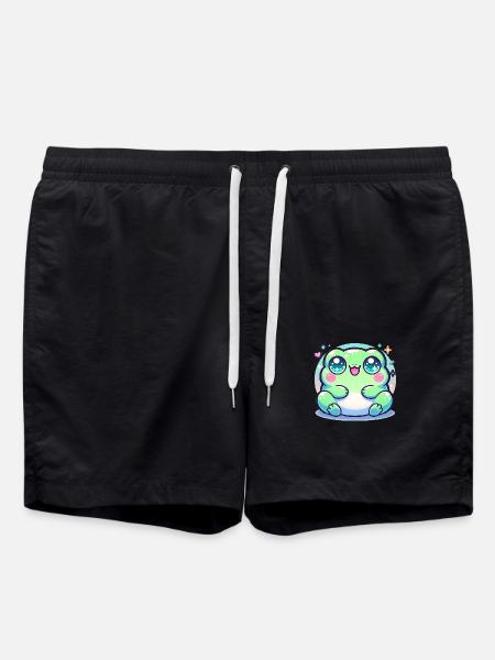 CUTE KAWAII FROG - Swim Trunks - black
