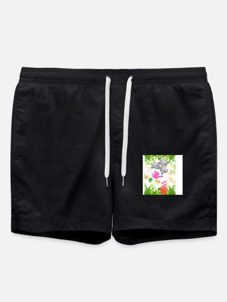 Flowers - Swim Trunks - black