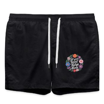Set Your Heart On Things Above 3 - Badeshorts - Schwarz - Vorne - AI Model Male 185 light (185cm)