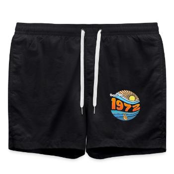 Rétro 1972 – Edition Limitée Intemporel 53ème - Short de bain - noir - Devant - AI Model Male 185 light (185cm)