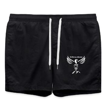 ab party band logo korr - Badeshorts - Schwarz - Vorne - AI Model Male 185 light (185cm)