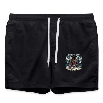 Zombiepirate - Badeshorts - Schwarz - Vorne - AI Model Male 185 light (185cm)