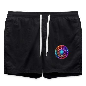 Blume des Lebens - Badeshorts - Schwarz - Vorne - AI Model Male 185 light (185cm)