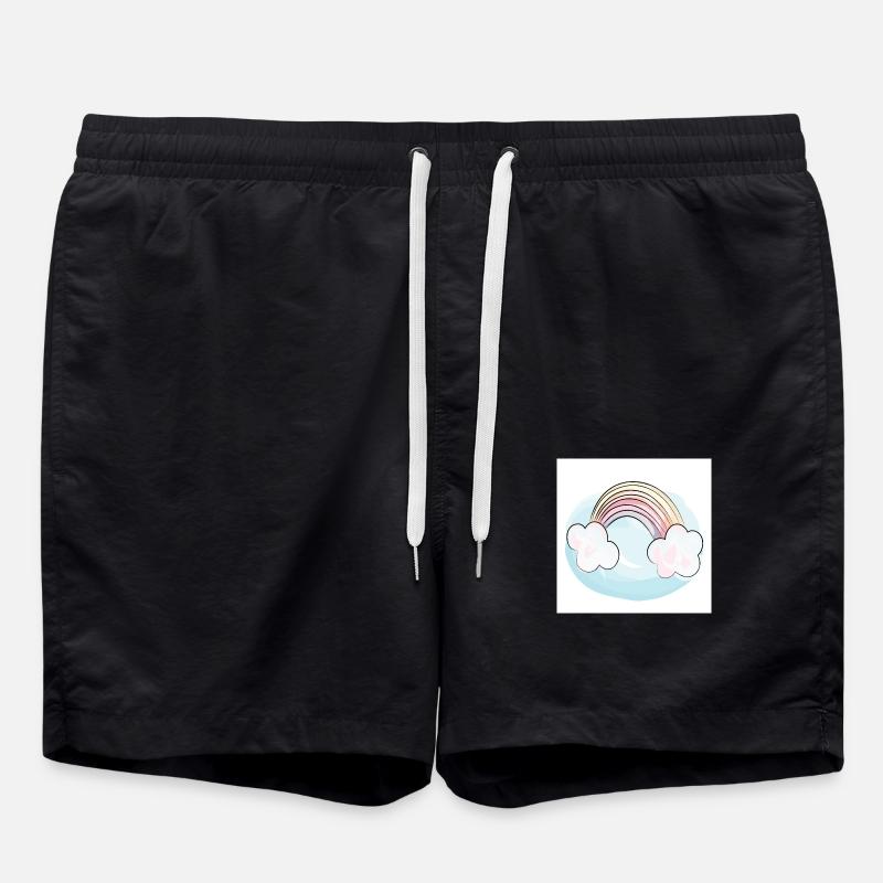 Arc-en-ciel - Short de bain - noir