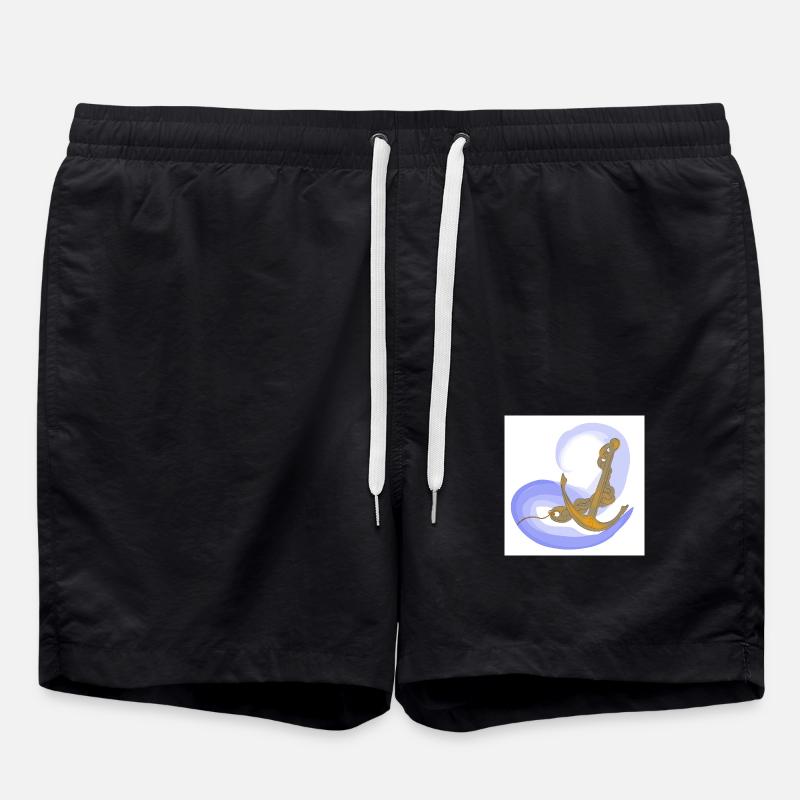 Bootsanker - Badeshorts - Schwarz