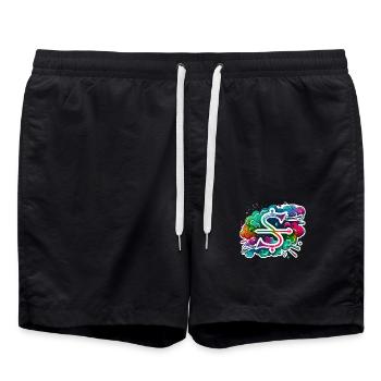 Zodiaque Sagittaire - Short de bain - noir - Devant - AI Model Male 185 light (185cm)