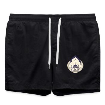 Cadeau du Ramadan Aïd Moubarak Islam Allah Musulman - Short de bain - noir - Devant - AI Model Male 185 light (185cm)