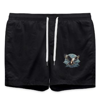 Autour des palombes et nuages d’orage - Short de bain - noir - Devant - AI Model Male 185 light (185cm)