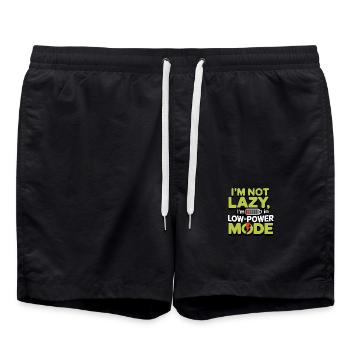 Je ne suis pas paresseux, je suis en mode basse consommation - Short de bain - noir - Devant - AI Model Male 185 light (185cm)