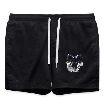 Dark Angel T-Shirt – Mystical Fantasy Design - Swim Trunks - black - Front - AI Model Male 185 light (185cm)