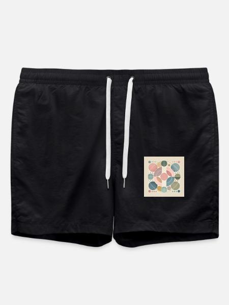 Pastel dreams in symmetry - Swim Trunks - black