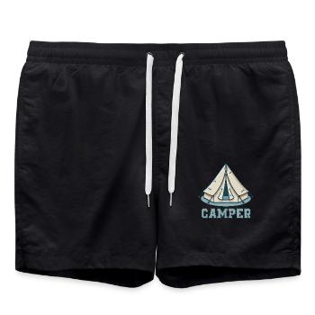 Tente Bande dessinée - Short de bain - noir - Devant - AI Model Male 185 light (185cm)