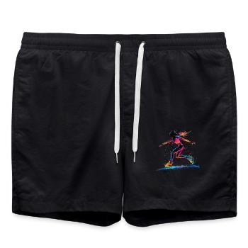 patinage sur glace patinage patinage patineur sur glace - Short de bain - noir - Devant - AI Model Male 185 light (185cm)