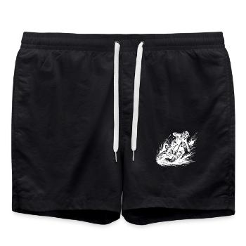 Blatant off-road machine, motorsport in the dirt - Swim Trunks - black - Front - AI Model Male 185 light (185cm)