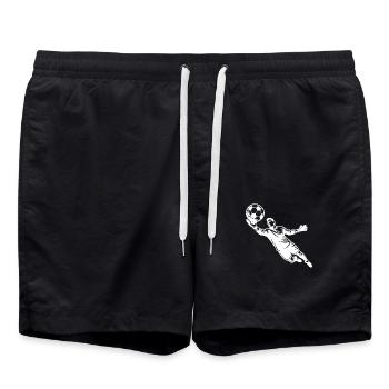 Goalkeeping skills combined in reflexes and precision - Swim Trunks - black - Front - AI Model Male 185 light (185cm)
