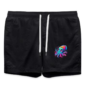 Calmars colorés pour les enfants - Short de bain - noir - Devant - AI Model Male 185 light (185cm)