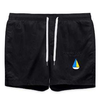 Ancrée dans le bonheur - Short de bain - noir - Devant - AI Model Male 185 light (185cm)